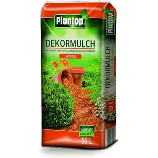 Plantop Rindenmulch Plantop Dekor Mulch orange 50l