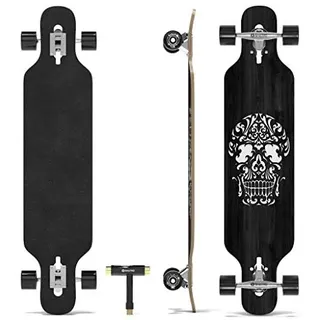 Skatro Drop Through Longboard Skateboard Freeride - Inklusive T-Tool