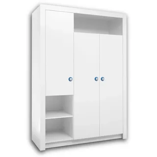 Begabino Kinderträume Kleiderschrank Paula 3-türig weiß