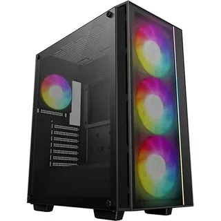 Deepcool MATREXX 55 Mesh V4 C (ATX, mATX, Mini-ITX), PC Gehäuse, - Miditower - Schwarz