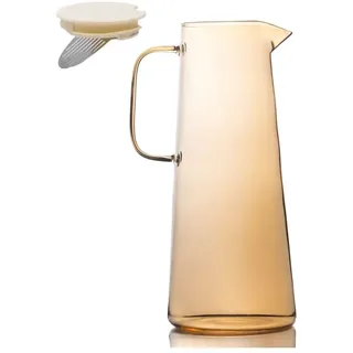 Intirilife Karaffe Kanne aus Glas Wasser Krug in 1.4 Liter Amber | Gr.: onesize