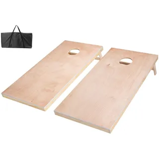 VEVOR Cornhole Spiel Set (1255 x 600 x 302 mm) Cornhole-Spielbretter, tragbares Wurfbrett aus Massivholz, Cornhole-Spiel für Erwachsene, inkl. Tragetasche, für Garten Hinterhof Strand Camping