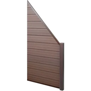 heute wohnen WPC-Sichtschutz Sarthe Erweiterungselement schräg 0,95 m braun