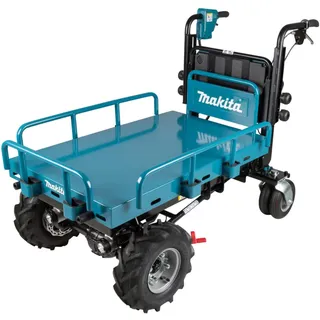 Makita Akku-Schubkarre 2x18V, 300 kg, 0-1,5/3,5 km/h, höhenverstellbare Ladefläche