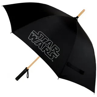 Star Wars Regenschirm-Wanderstock Licht-Regenschirm Ø 97 cm Bubble-Schirm & Wetterschutz mit Laser-Licht schwarz
