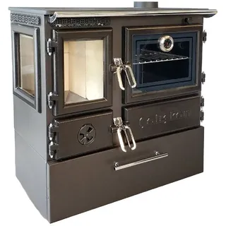 caliskan EEK A - Panorama-Holzherd Modell 214-3D BOX mit 6,42kW - Viel Gusseisen!