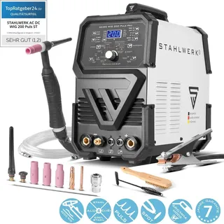 STAHLWERK Digitales Schweißgerät AC/DC WIG 200 Puls Pro IGBT Inverter 200A