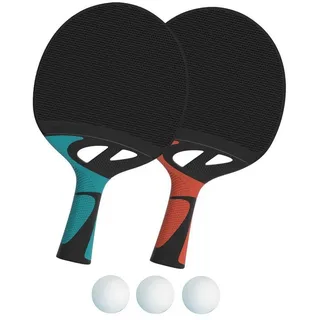 Cornilleau - 2 x Outdoor Tischtennisschläger + 3 Bälle - Wetterfest und Robust - Tacteo Duo Pack""