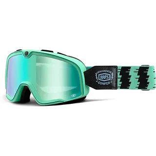 100% Armega Guerlin Crossbrille verspiegelt - Schwarz/Rot Silber-Verspiegelt