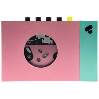 We Are Rewind Portable Bluetooth Cassette Player Kassetten Player rosa 7 cm x 13.6 cm
