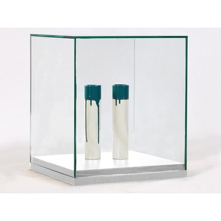 Aufsatz Vitrine kubisch mit abnehmbarer Glashaube