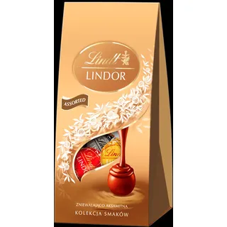 Lindt Lindor Pralinen aus weißer und bitterer Vollmilchschokolade 100 G