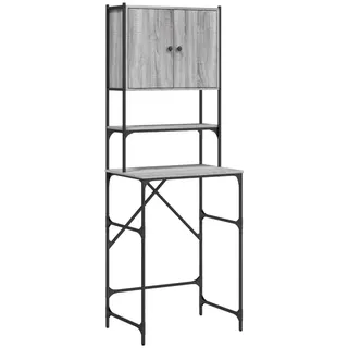vidaXL Waschmaschinenschrank 68 x 48,5 x 194 cm Grau Sonoma-Eiche Holz, Metall, Spanplatte