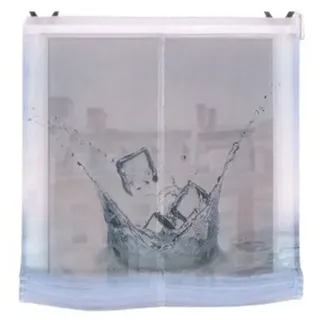 Clever-Kauf-24 Raffrollo Digitaldruck Raffrollo, Glacon, mit Klettschiene, ohne Bohren blau 45 cm x 140 cm