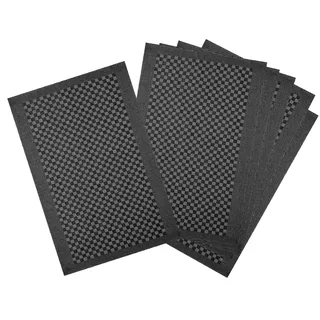 Kracht 6er Pack Gastronomie Grubentuch Vollzwirn Geschirrtücher 50x70 cm Würfelmuster 100% Baumwolle (schwarz)