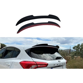 Motordrome Dachspoiler (Spoiler Cap) kompatibel mit Ford Focus HB IV 2018- (ABS Glänzend Schwarz)