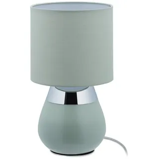 relaxdays Tischleuchte Nachttischlampe Touch in Grün grün|silberfarben
