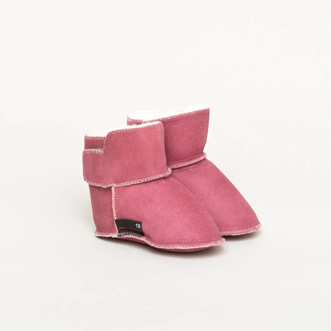 Kitz-Pichler Lammfell-Stiefel | Baby Hausschuh | Farbe rosa velho | Babyschuhe in Größe 19 - rosa velho - 19