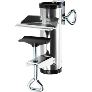 COM-FOUR com-four® Sonnenschirmhalter aus Metall - Schirmständer für Balkon, Terrasse oder Tisch - Balkon-Schirmhalter XL - Schwarz