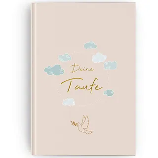 LEAF & GOLD LEAF & GOLD® Taufbuch "Deine Taufe" I Edles Geschenk zur Taufe für Mädchen und Jungen I Erinnerungsbuch zum Ausfüllen mit Goldfolienprägung