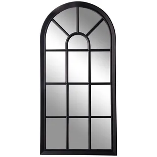 NAFGQIY Wandspiegel Schwarz Fensteroptik Antiker Spiegel, Dekorative Spiegel Schwarzer Rahmen, Spiegel Landhausstil Zum Hinstellen, Aufhängen Für Wohnzimmer, Schlafzimmer, Eingangsbereich, Badezimmer