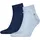 Men Quarter Sneakersocken Blau 47-49