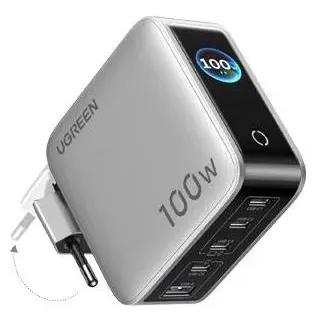 UGREEN 100W GaN Tech Nexode Pro (100 W, 5 Ports), USB Ladegerät, Grau
