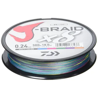 Daiwa J-braid 8 geflochtene Schnur 300 m – Multicolour – 0.240 mm