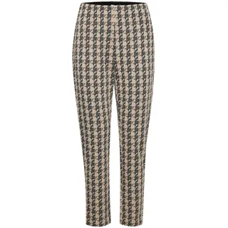 ICHI IHKATE Houndstooth PA Damen Stoffhose Hose 59% Polyester, 39% Viskose, 2% Elasthan Regular fit, Größe:M, Farbe:Doeskin Houndstooth (202751) - M