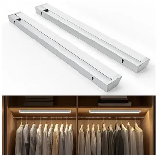 Tukrool Schrankleuchte LED Unterbauleuchte fest integriert,4000K LED-Leiste mit Schalter, 2P, LED fest integriert, 4000K, Schrankleuchte Weiß,Hellgrau/Beige/Weiß/Dunkelgrau/Ersatzteile