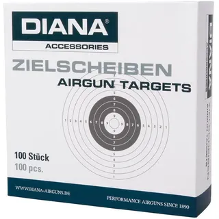 DIANA Zielscheiben 14x14 100er Pack Zielscheibe Luftgewehr Luftpistole Bogenschießen Zielscheiben Armbrust Bogen Zielscheibe Softair Schießscheiben Schießscheibe Bogen Scheiben Luftgewehrscheiben