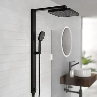 Schütte LA PALMA Überkopfbrause-Set, schwarz matt