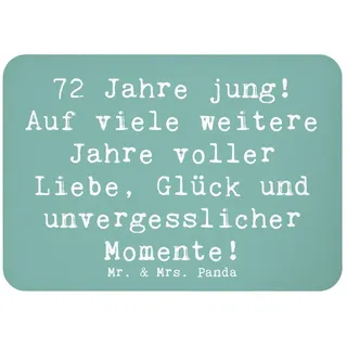 Mr. & Mrs. Panda Magnet Spruch 72. Geburtstag Freude, magnet, Meeresbrise, zettelhalter, hand (Packung, 1-St., 72. Geburtstag Geburtstag Alter besondere Geschenke) grün