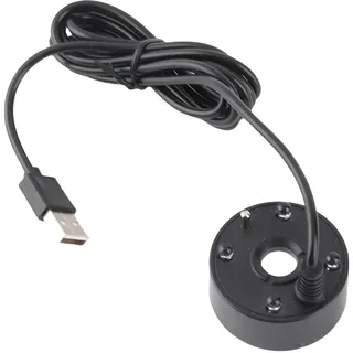 Wifehelper 12-Kopf-Ultraschall-Teichnebler, 400 W, Zerstäuber, Nebelmaschine für Innen- und Außenteiche, Bonsai, Springbrunnen mit USB-Schnittstelle, Gartenbrunnen-Zubehör (Black)