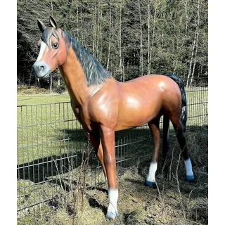 DEKO VERTRIEB BAYERN Gartenfigur XXL Premium Pferd lebensgross Gartendeko ca. 220 cm Deko Figur