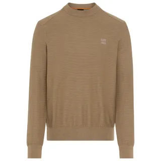 Strickpullover BOSS ORANGE "Anion", Herren, Gr. XXXL, open grün346, Strick, Obermaterial: 95% Baumwolle, 5% Kaschmir, casual, regular fit, Rundhals, Langarm eingesetzt Bündchen, Pullover, mit BOSS-Badge