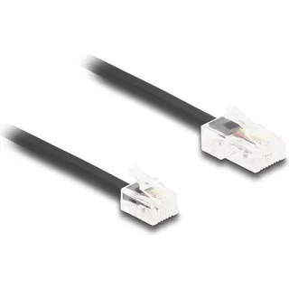 DeLock Telefonkabel RJ45 Stecker zu RJ11 Stecker schwarz 2 (M)