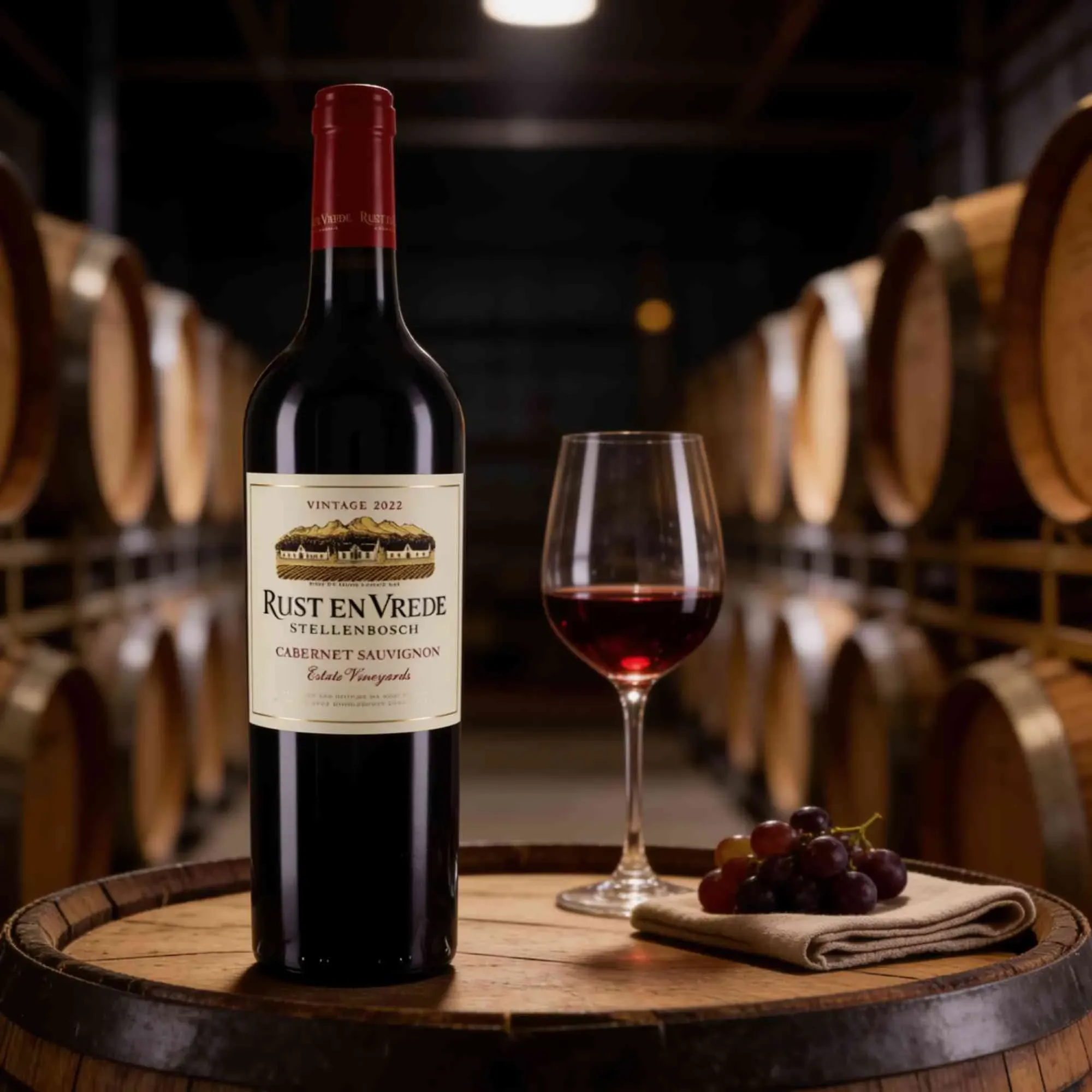 Rust en Vrede 2022 Rust en Vrede Estate Vineyards Cabernet Sauvignon 2022 Cabernet Sauvignon Südafrika