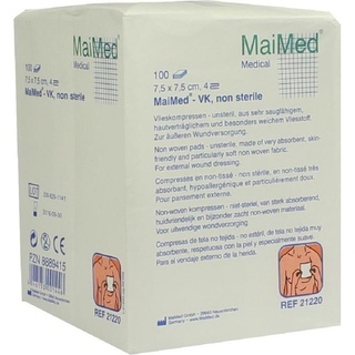 Maimed Vlieskompressen 7,5x7,5 unsteril