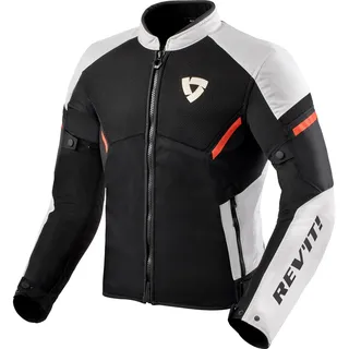 RevIt! Revit GT-R Air 3 Textiljacke - Schwarz/Weiß/Neon-Rot / 3XL