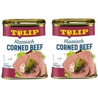 TULIP Wurstkonserve 340g Corned Beef Delikatesse Proteinquelle Rindfleisch, 340 g, (Packung)