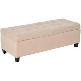 Homcom Sitzbank,, Beige, Kunststoff, 49x41.5x125 cm, Esszimmer, Bänke, Sitzbänke