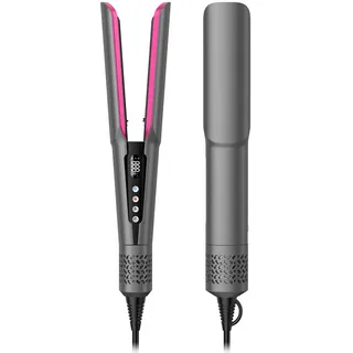 slopehill Air Haarglätter, 1300W Ionen Luft-Glätteisen OHNE Heizplatten, Glätten mit Luft, Für Nass & Trockenes Haar, Ohne Hitzeschäden,für Mittleres Haar und Langes Haar(30-75cm), 90°C-160°C, Grau