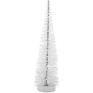 Dekobaum Glitzer 35 cm - weißer  Deko Tannenbaum - großer Metall Weihnachtsbaum