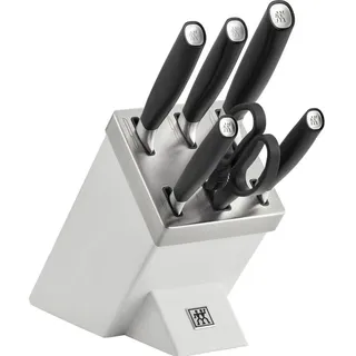 Zwilling All Star Messerblockset mit KiS Technologie 7-tlg, silber, Weiß,