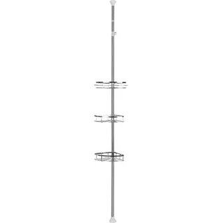 Teleskopregal Bad 110-280cm Teleskop Duschregal, Badregal Mit  3 Tabletts Aus Edelstahl Ohne Bohren Für Badewanne Und Badezimmer