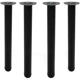 MS Beschläge 4er Set Metall 710mm Ø60mm Tischbeine höhenverstellbar