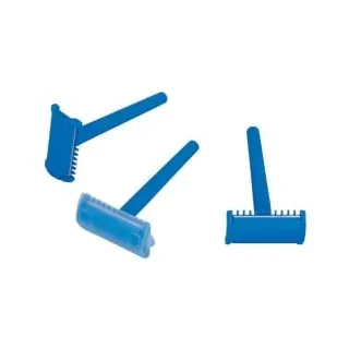 Dahlhausen Einmal-Rasierer, doppelschneidig, steril 10.000.00.010 , 1 Karton = 200 Stück, blau