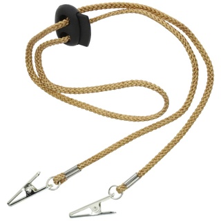 Non-Brand Serviettenkette Serviettenkettchen Serviettenhalter mit Clip für den Hals, aus Polyester
