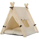EUGAD Tierhaus, Tipi Hundezelt Katzenzelt 45x55x45cm Kätzchen Chihuahua Weiß weiß 45 cm x 55 cm x 45 cm